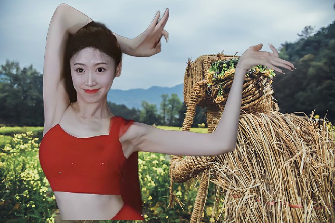 杨红叹气，走了过去坐下，不客气端起一杯茶，轻轻抿了一口，滋味居然不错。